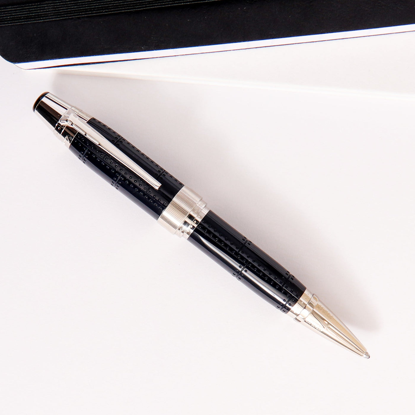 Montblanc Writer's Edition Antoine de Saint Exupery Ballpoint Pen Blue Barrel With Silver Trim