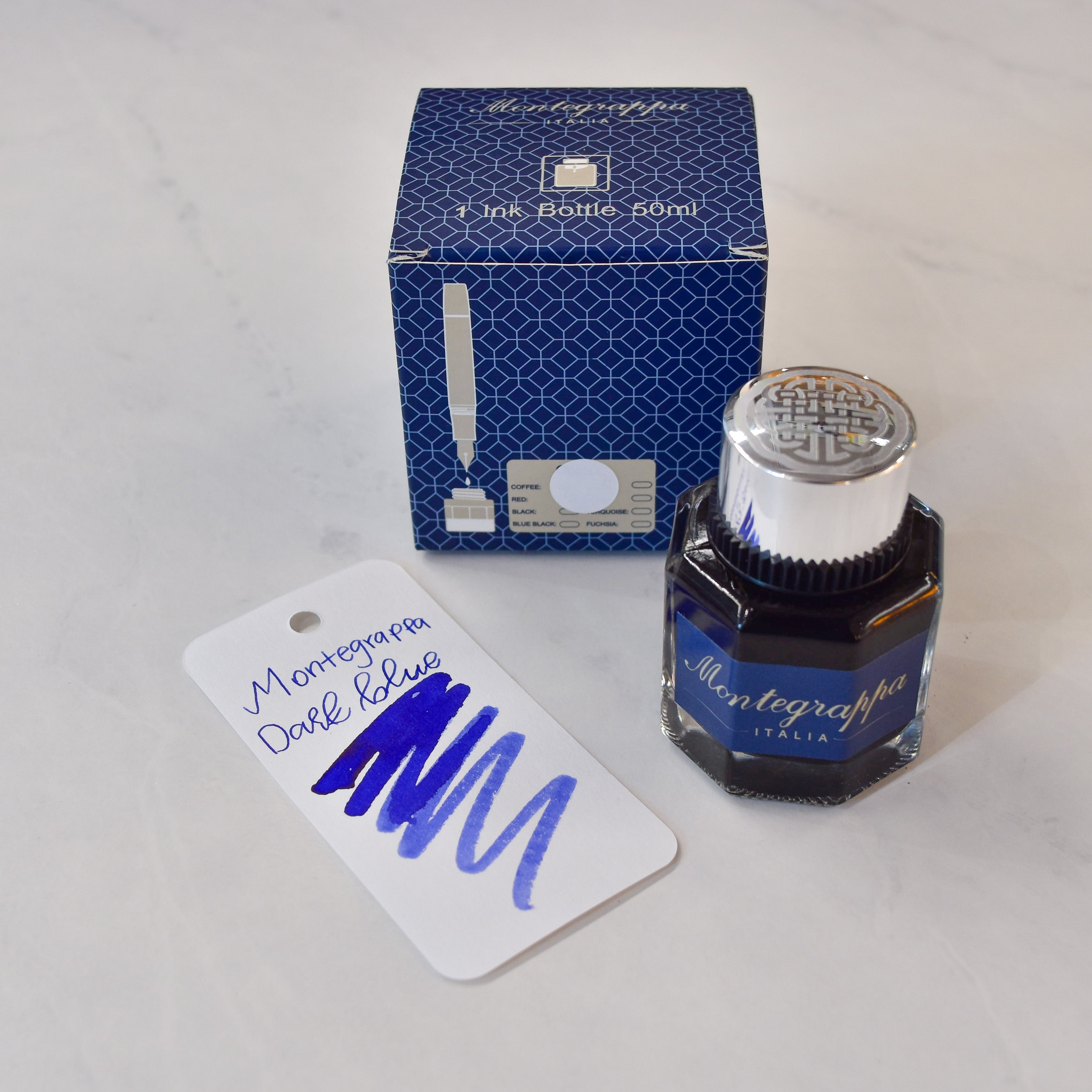 Montegrappa Dark Blue Ink Bottle | Fountain Pen Ink – Truphae