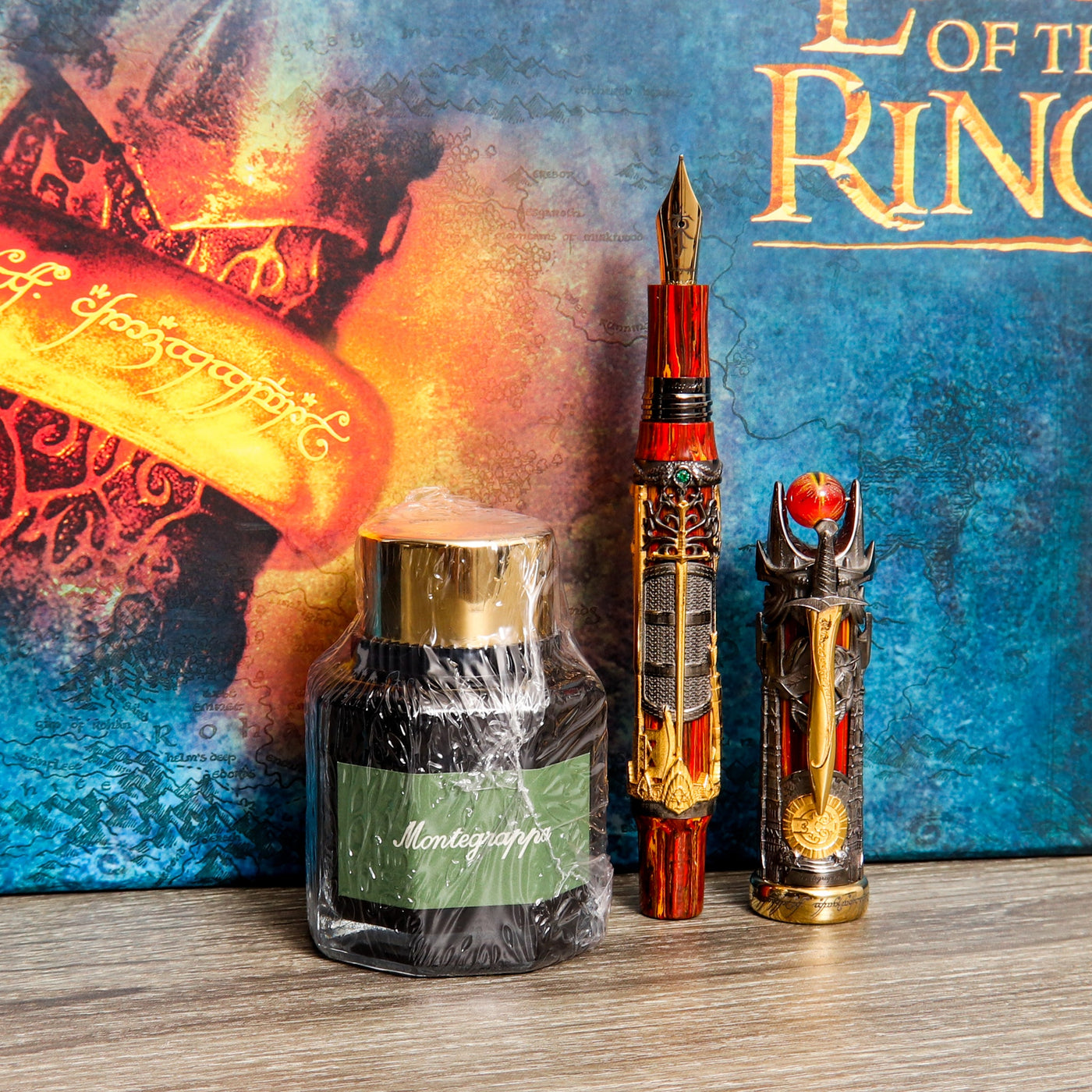 Montegrappa Lord of the Rings Doom Fountain Pen Limited Edition With Black Ink