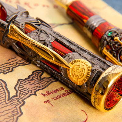 Montegrappa Lord of the Rings Doom Fountain Pen Pocket Clip Inspired by Sting the Elvish Dagger