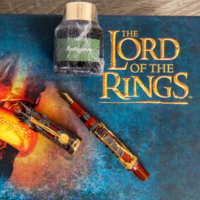 Montegrappa Lord of the Rings Doom Fountain Pen With Ink Bottle