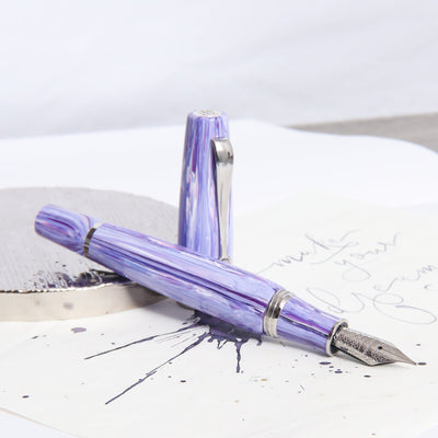 Montegrappa Mia Very Peri Fountain Pen Uncapped