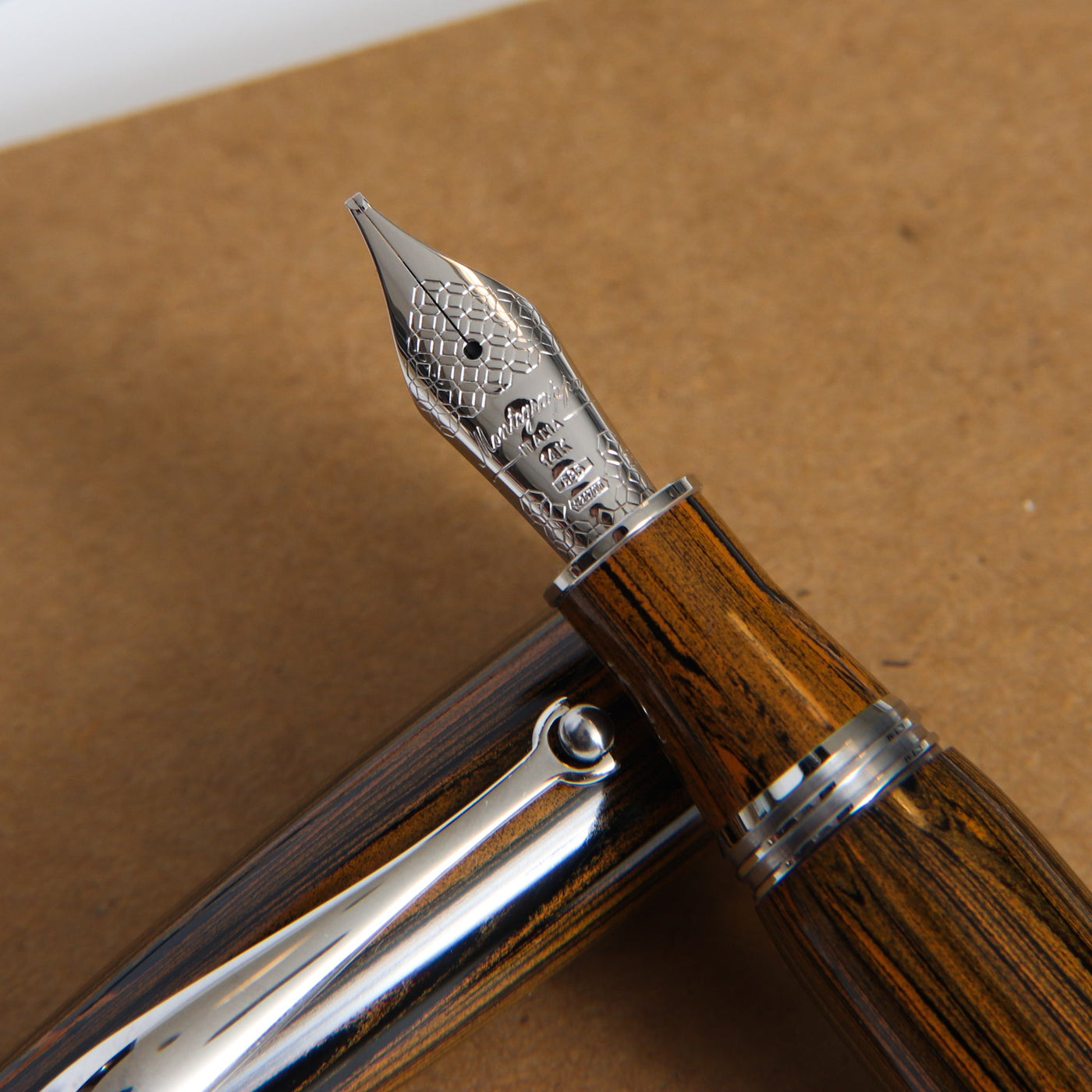 Montegrappa 18k Gold Nib Ebonite Feed