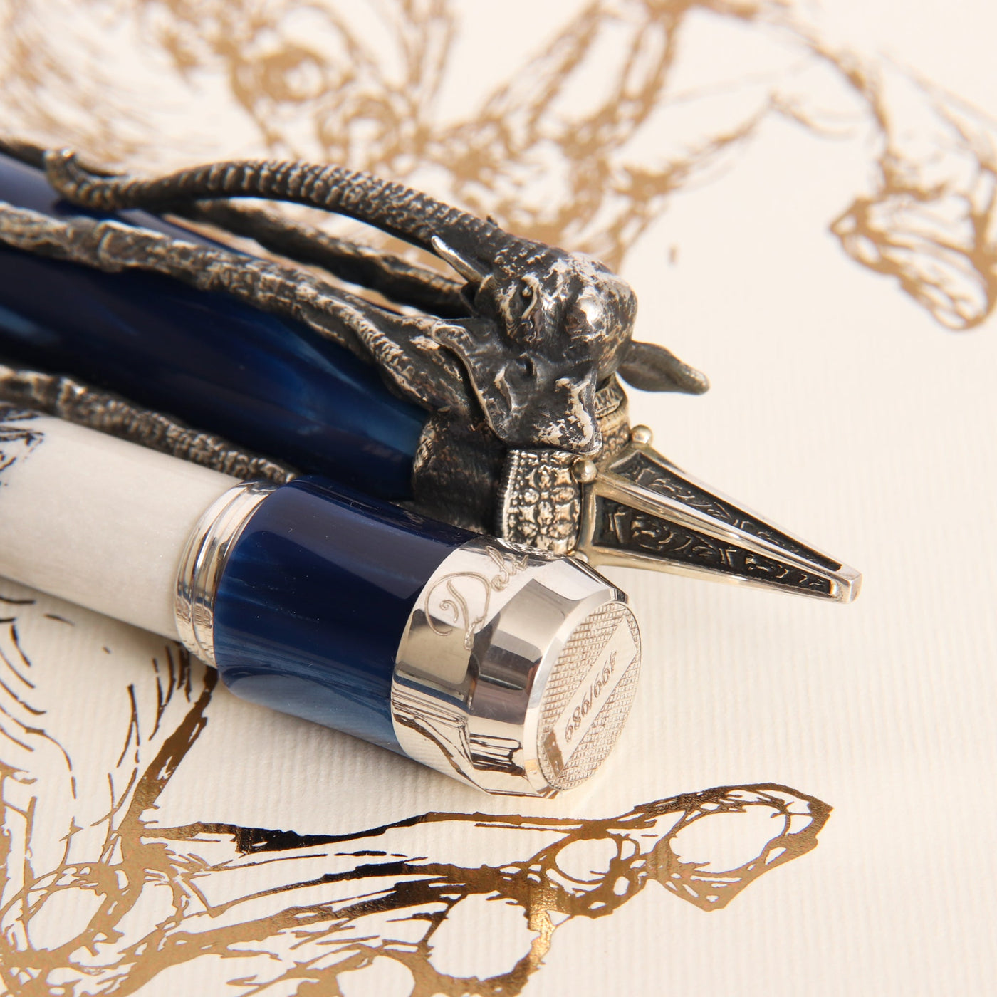 Montegrappa Salvador Dali Limited Edition Rollerball Pen Tip Details