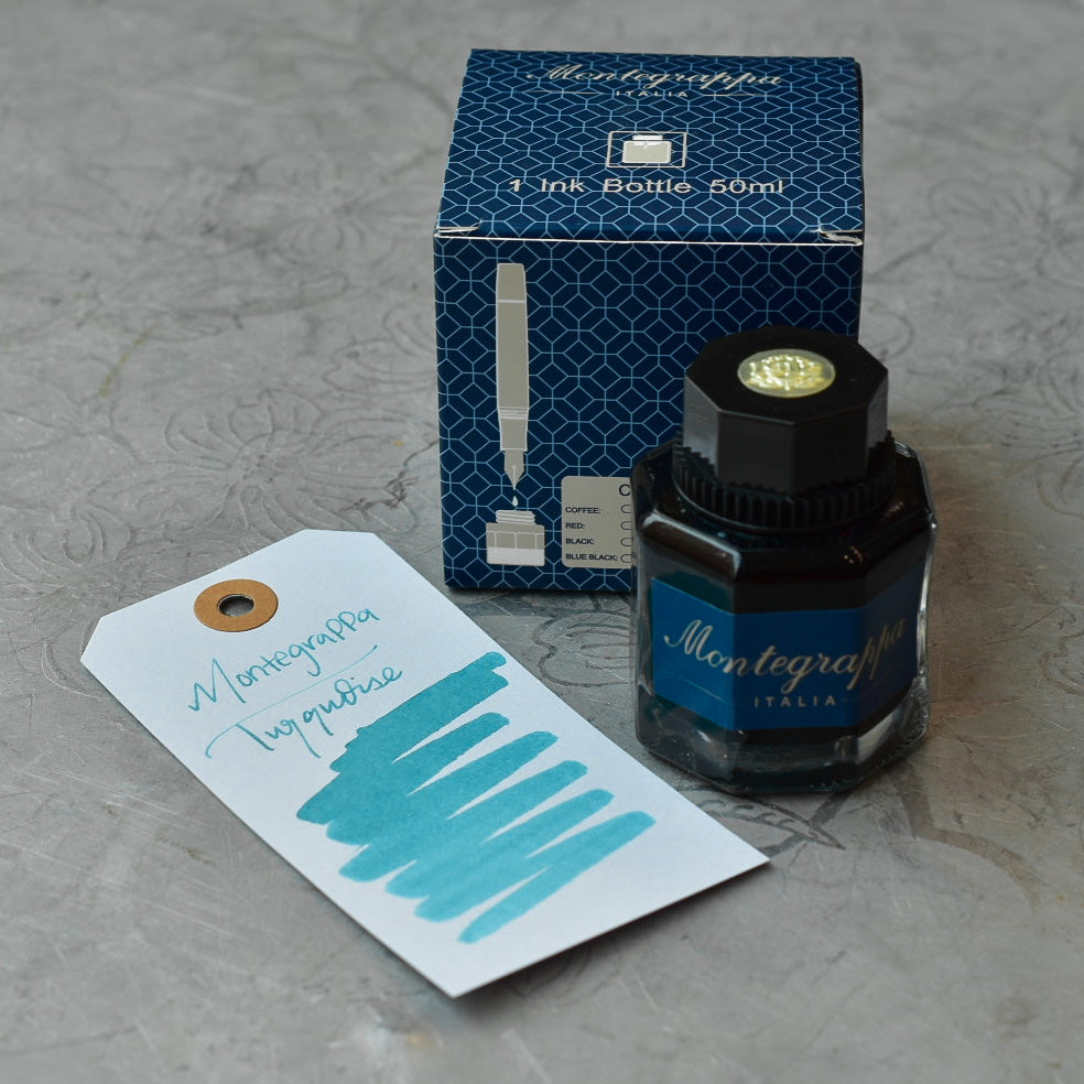Montegrappa Turquoise Ink Bottle 50 ml Fountain Pen Ink – Truphae