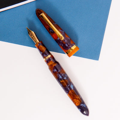 Montegrappa-Venetia-Celluloid-Lapis-Lazuli-With-Gold-Trim