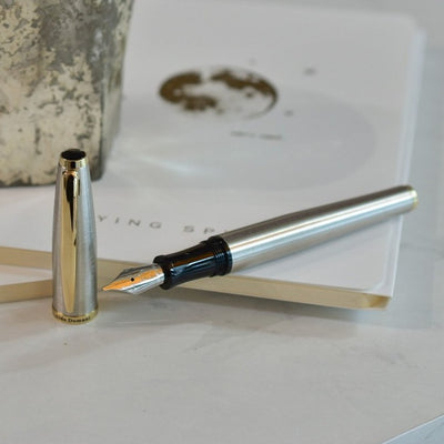 Monteverde Aldo Domani Brushed Stainless Steel Fountain Pen