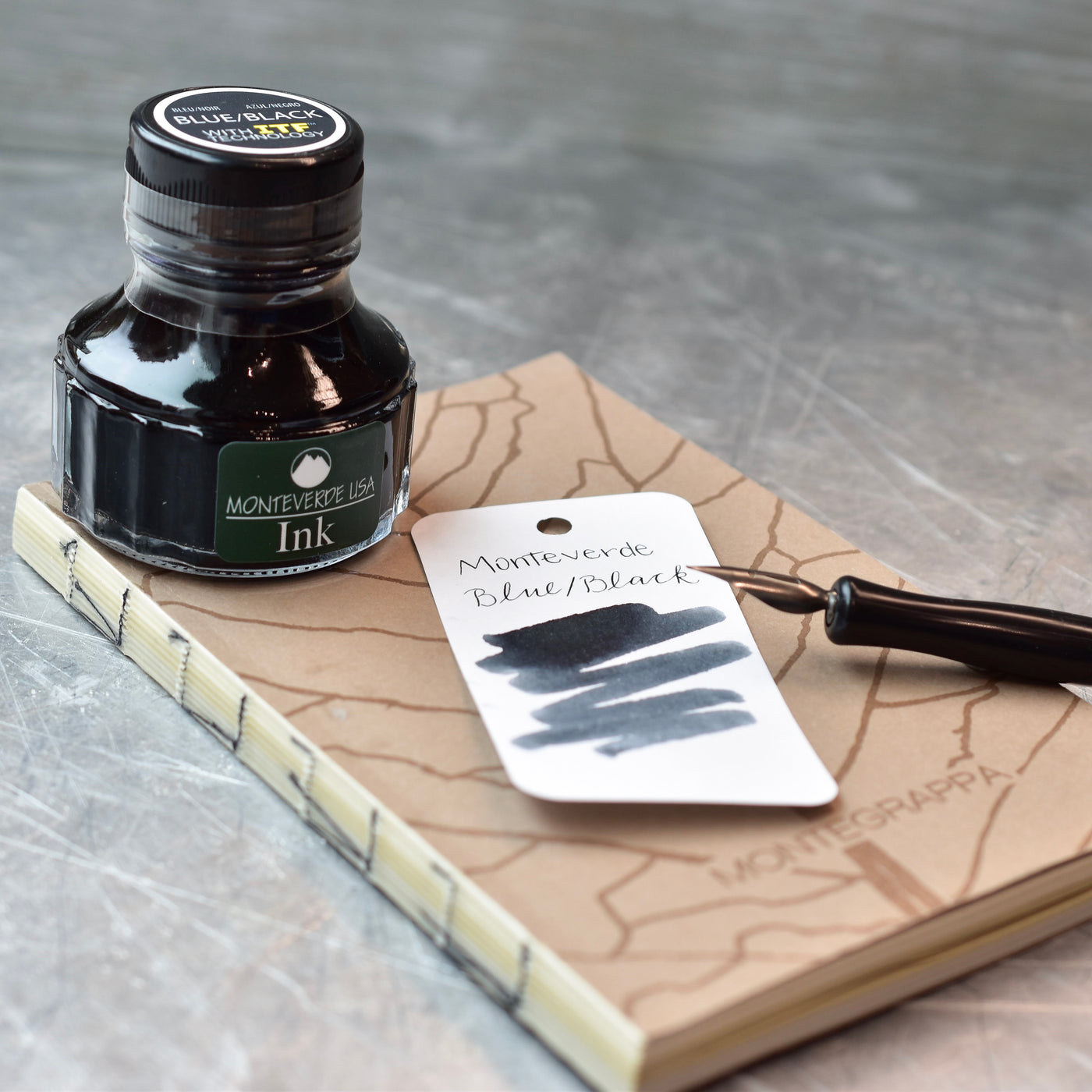 Monteverde Blue Black Ink Bottle