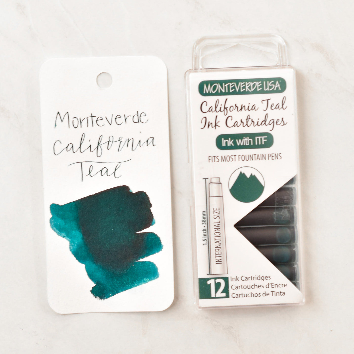 Monteverde California Teal Ink Cartridges
