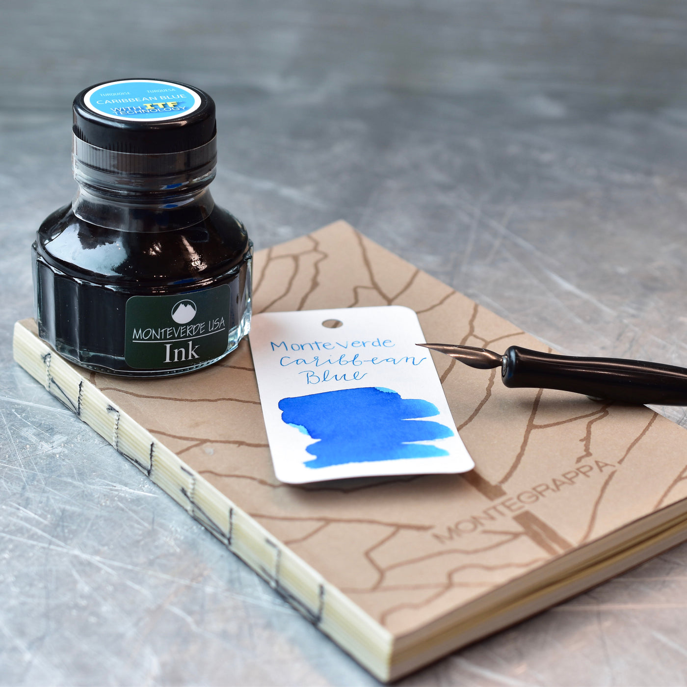 Monteverde Caribbean Blue Ink Bottle