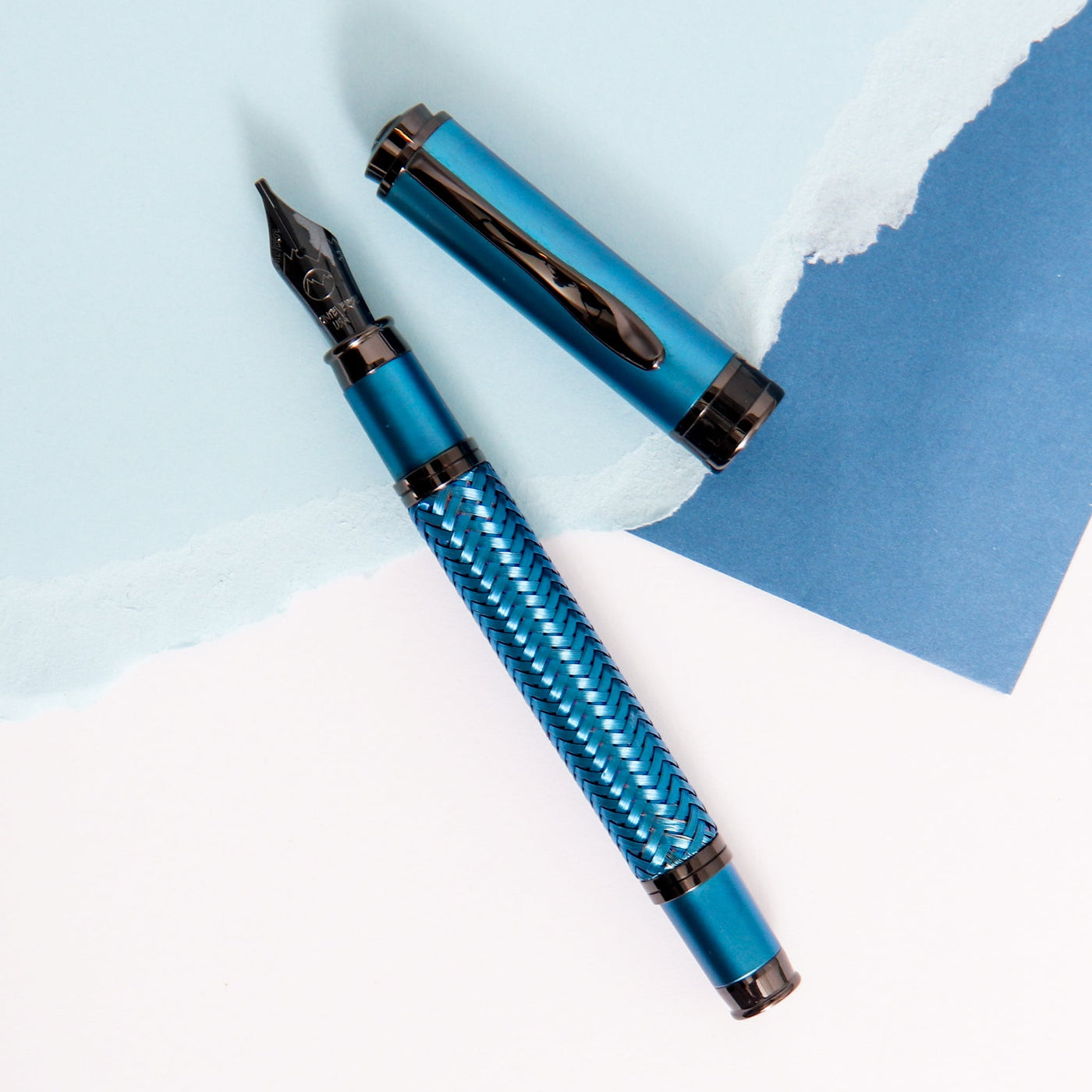 Monteverde-Innova-Formula-M-Blue-Fountain-Pen-With-Black-Trim