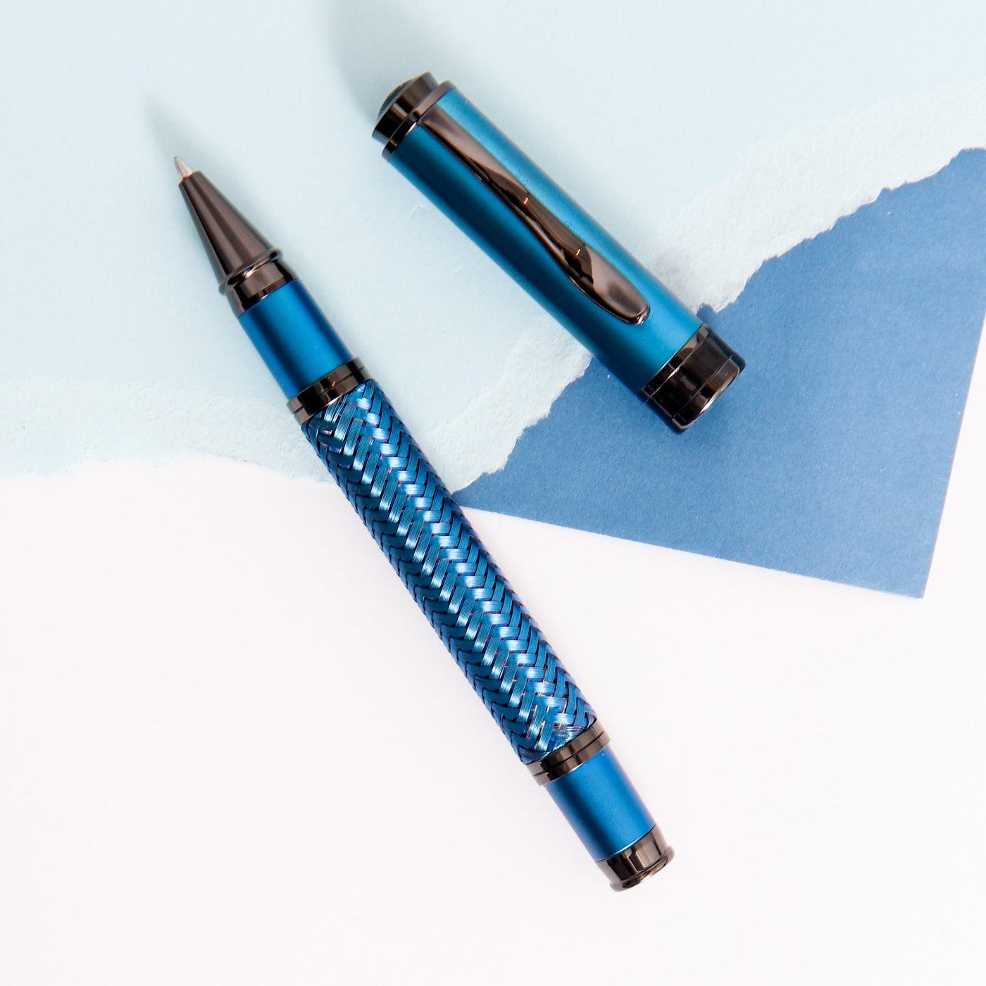Monteverde-Innova-Formula-M-Blue-Rollerball-Pen-With-Black-Trim