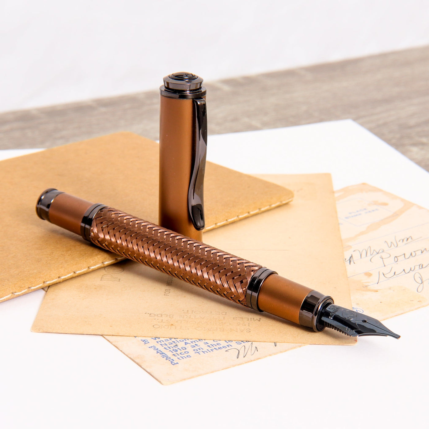 Monteverde-Innova-Formula-M-Bronze-Fountain-Pen-Uncapped