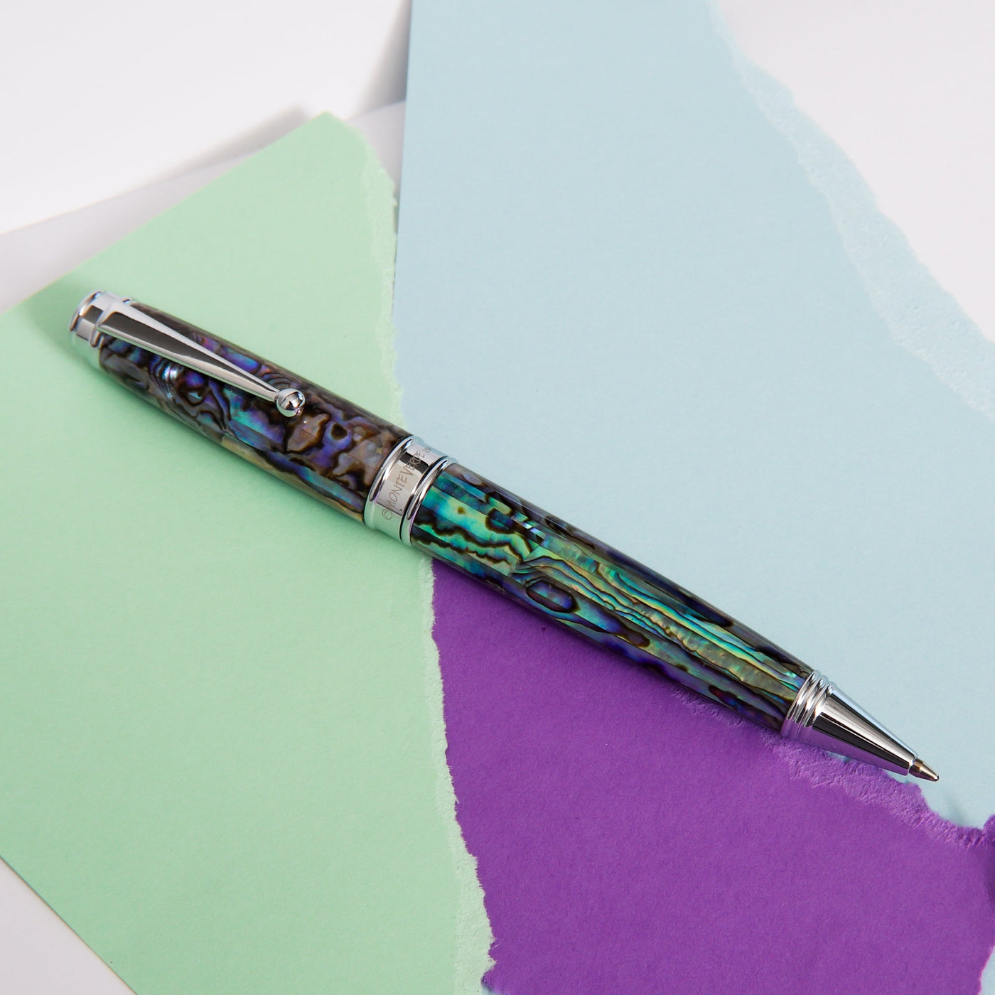 Monteverde-Invincia-Deluxe-Abalone-&-Chrome-Ballpoint-Pen