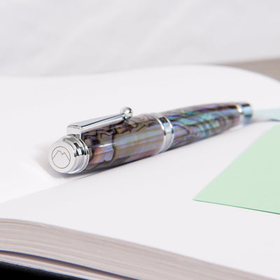 Monteverde-Invincia-Deluxe-Abalone-&-Chrome-Fountain-Pen-Cap-And-Spring-Metal-Clip
