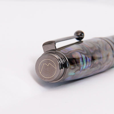 Monteverde-Invincia-Deluxe-Abalone-&-Gunmetal-Ballpoint-Pen-Cap-And-Spring-Metal-Clip