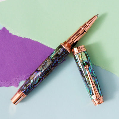 Monteverde-Invincia-Deluxe-Abalone-&-Rose-Gold-Rollerball-Pen-Limited-Edition