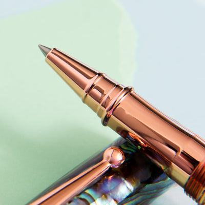 Monteverde-Invincia-Deluxe-Abalone-&-Rose-Gold-Rollerball-Pen-Tip