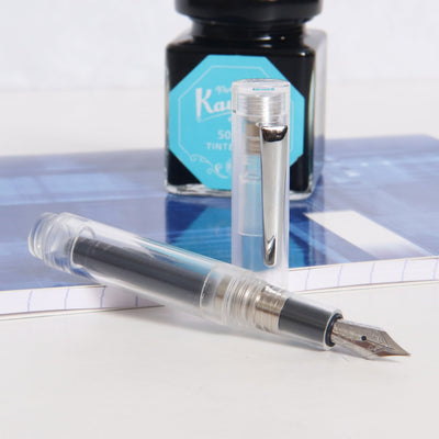 Monteverde MVP Diamond Clear Fountain Pen Uncapped