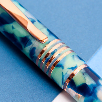 Monteverde Mountains of the World Blue Ballpoint Pen Clip Details