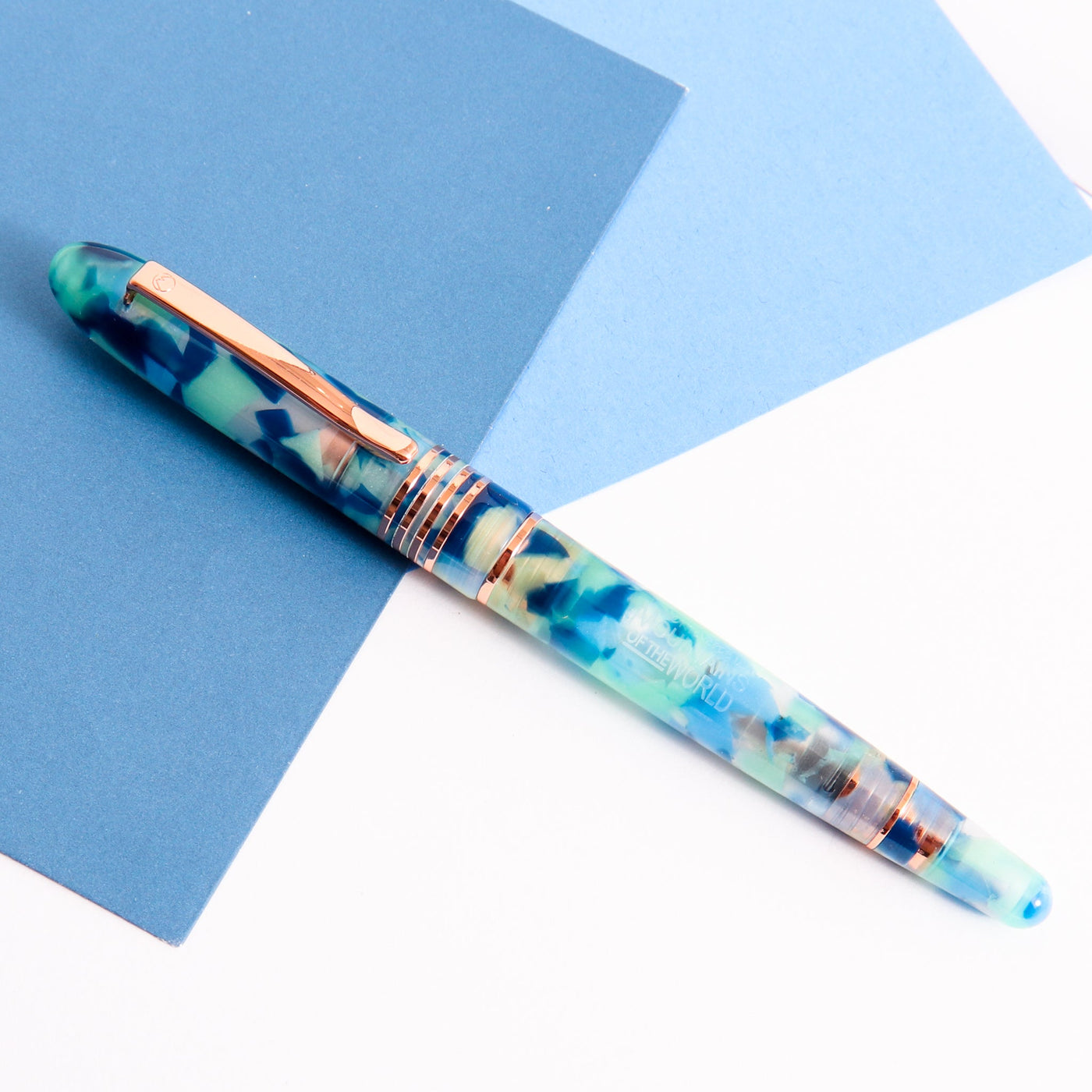 Monteverde Mountains of the World Blue Fountain Pen Cartridge Filled Converter Filled