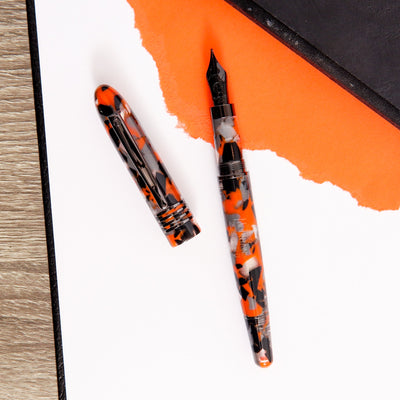 Monteverde Mountains of the World Orange Fountain Pen Orange Grey And Black Resin