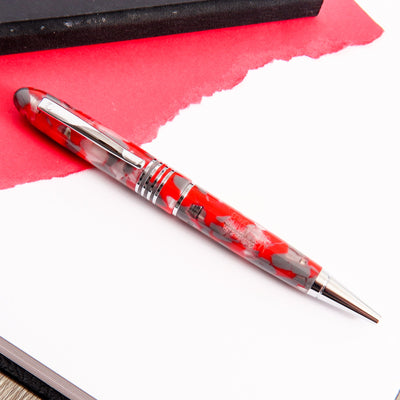 Monteverde Mountains of the World Ruby Red Ballpoint Pen Red And Grey Resin