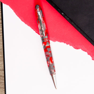 Monteverde Mountains of the World Ruby Red Ballpoint Pen Red With Silver Trim