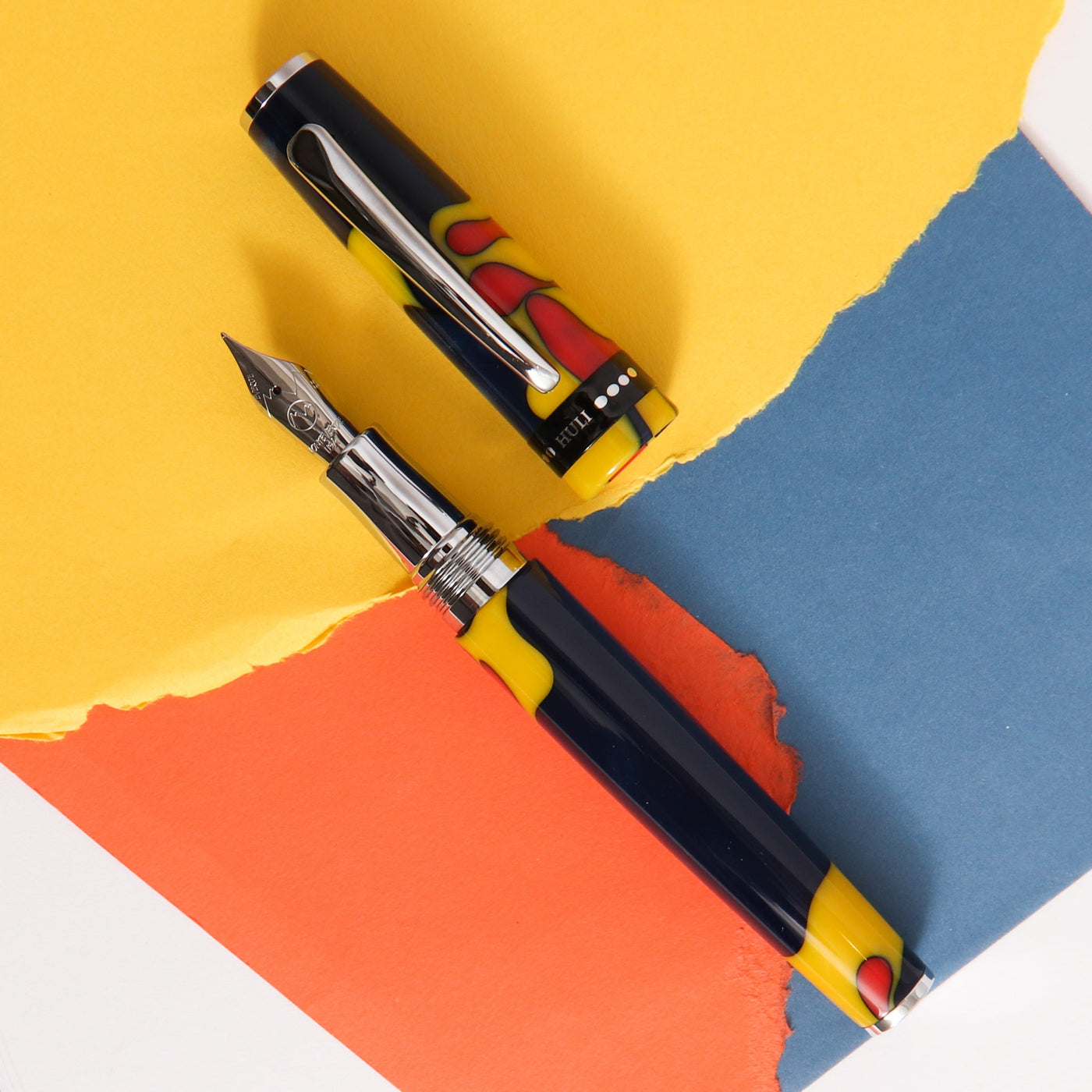 Monteverde-People-of-the-World-Huli-Fountain-Pen-Yellow-Blue-Orange