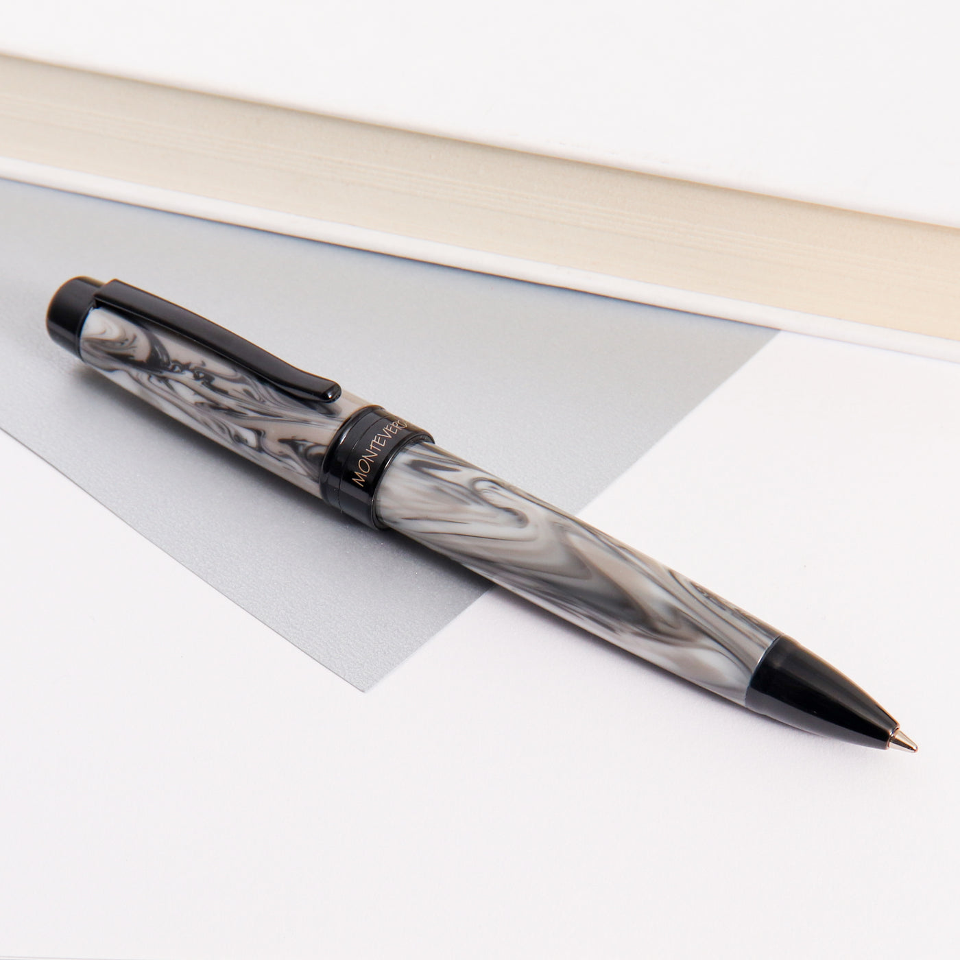 Monteverde Prima Grey Swirl Ballpoint Pen