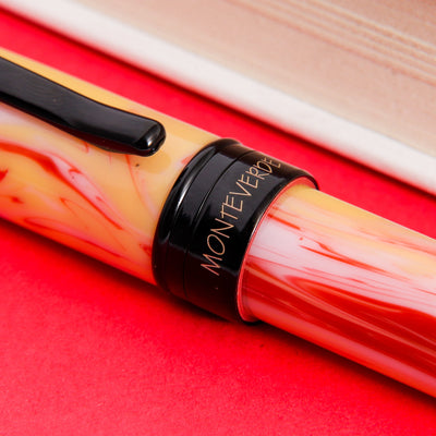 Monteverde Prima Red Swirl Ballpoint Pen Details