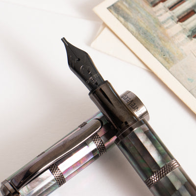 Monteverde Regatta Black Mother of Pearl Gunmetal Fountain Pen
