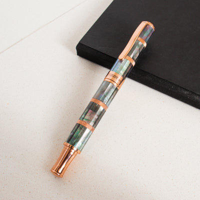Monteverde Regatta Black Mother of Pearl Rose Gold Fountain Pen