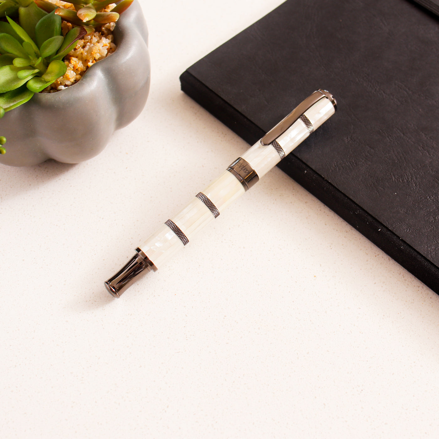 Monteverde Regatta Mother of Pearl Gunmetal Fountain Pen