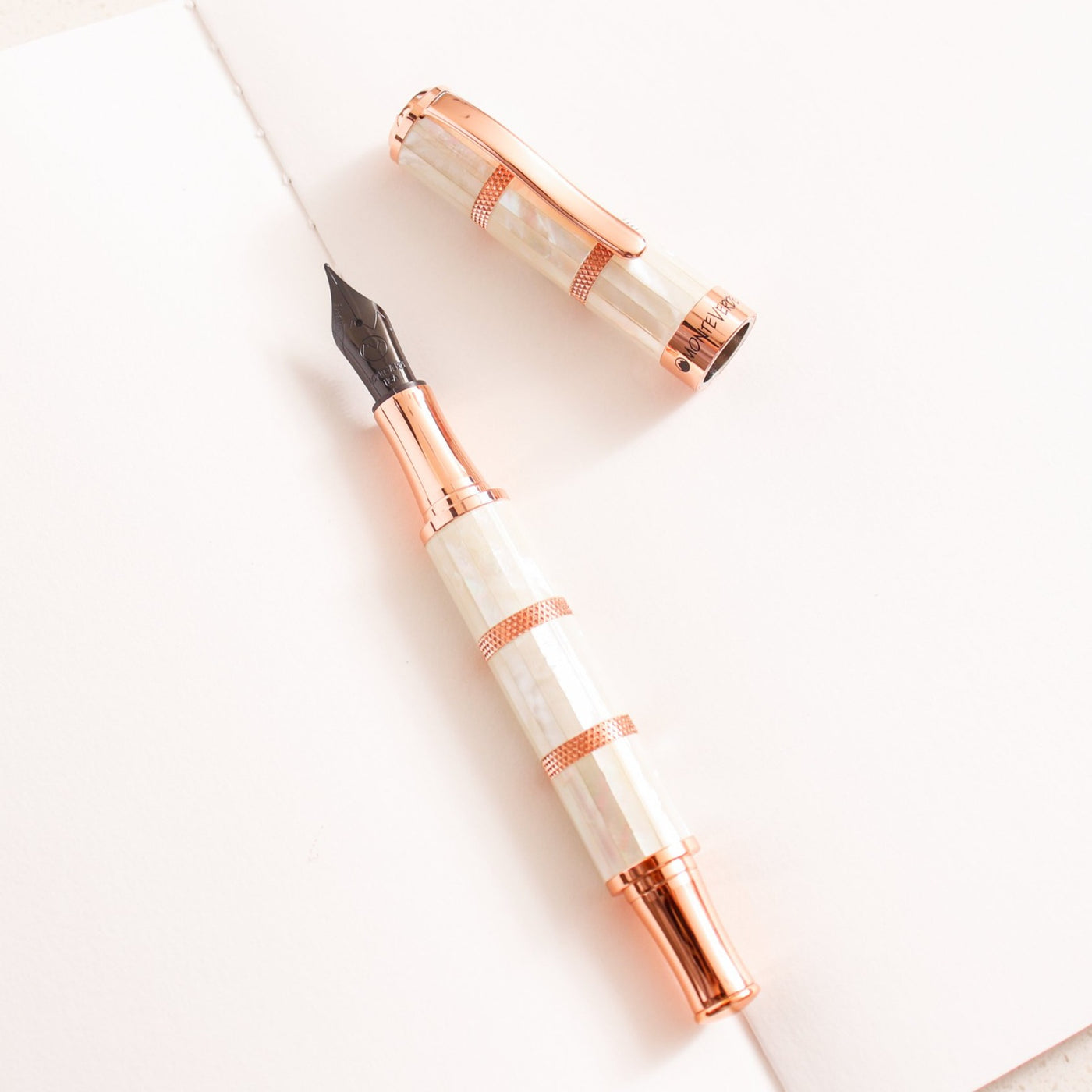 Monteverde Regatta Mother of Pearl Rose Gold Fountain Pen