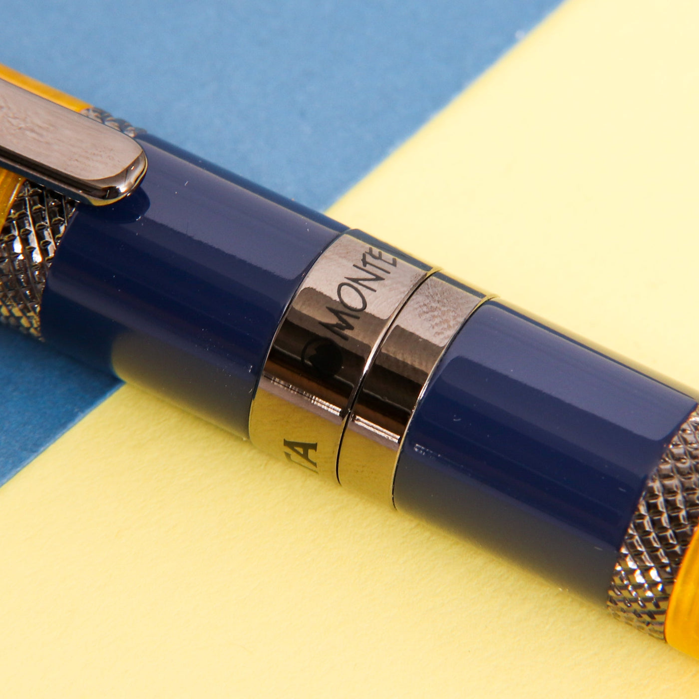 Monteverde-Regatta-Sport-Blue-Yellow-Fountain-Pen-Center-Band