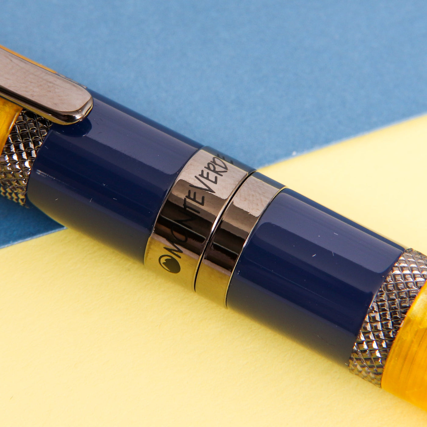 Monteverde-Regatta-Sport-Blue-Yellow-Rollerball-Pen-Center-Band