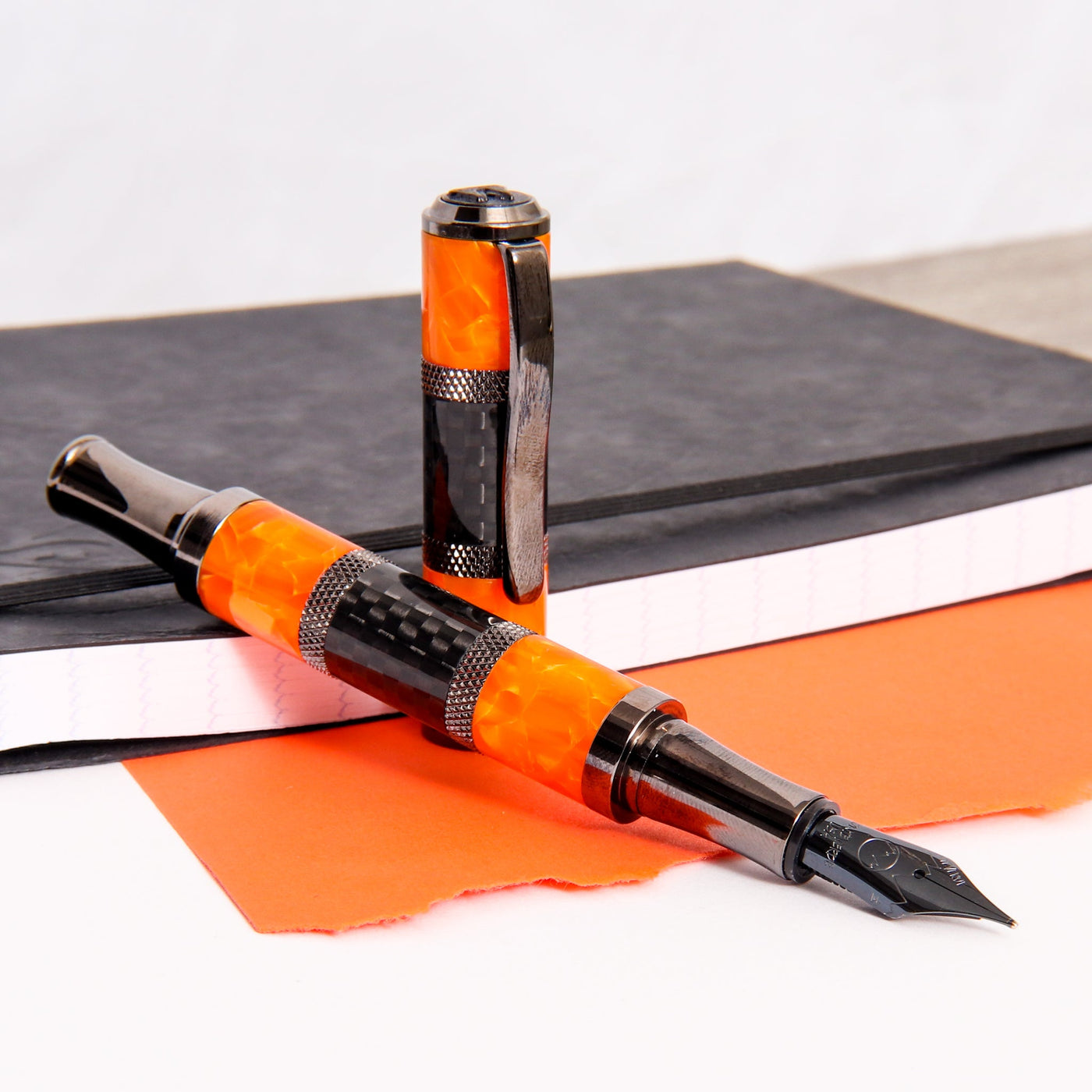 Monteverde-Regatta-Sport-Orange-Fountain-Pen-Uncapped