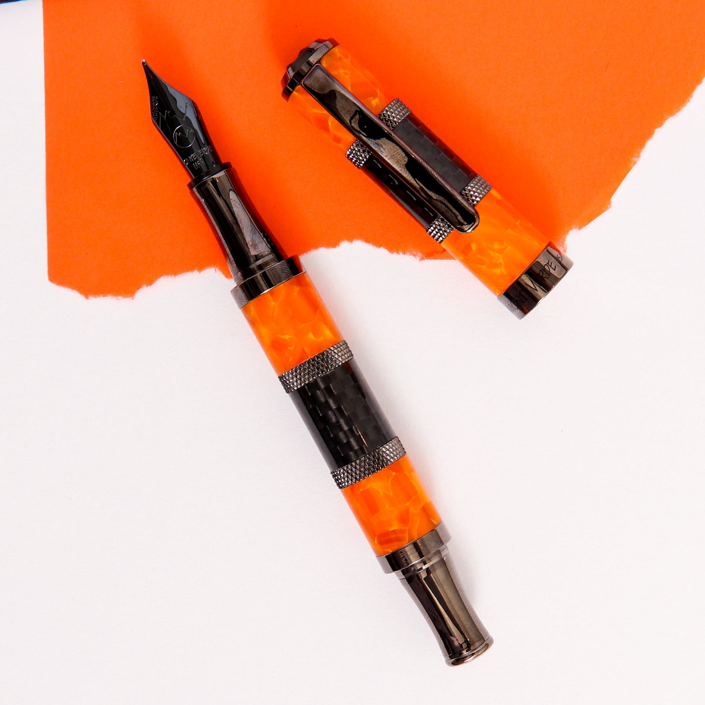 Monteverde-Regatta-Sport-Orange-Fountain-Pen-With-Gunmetal-Trim