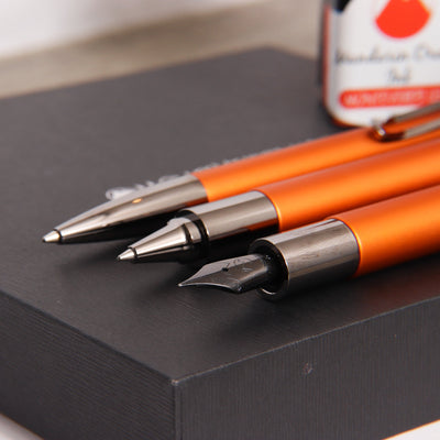 Monteverde Ritma Anodized Orange 3 + 2 Piece Set Nibs And Tips