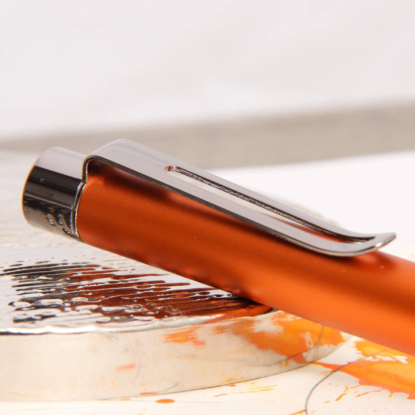 Monteverde Ritma Anodized Orange Ballpoint Pen Clip