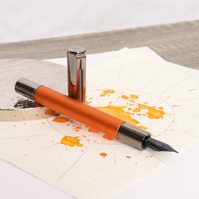 Monteverde Ritma Anodized Orange Fountain Pen Uncapped