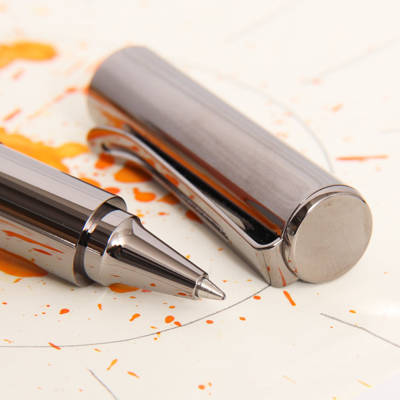 Monteverde Ritma Anodized Orange Rollerball Pen Tip Details