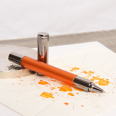 Monteverde Ritma Anodized Orange Rollerball Pen Uncapped