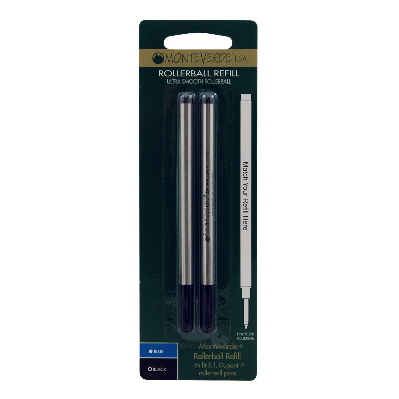 Monteverde Blue Rollerball Pen Refill for S.T. Dupont