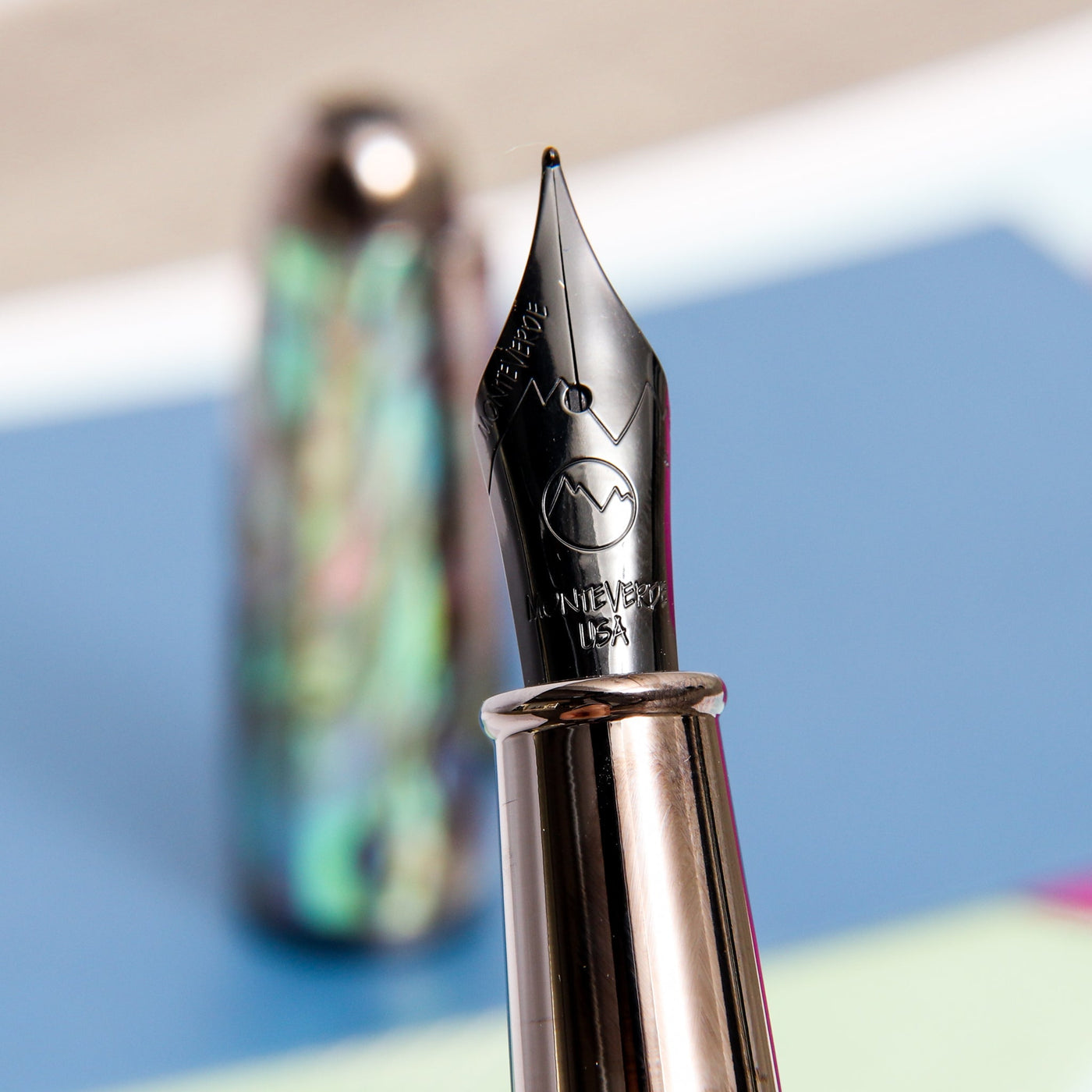 Monteverde-Super-Mega-Abalone-&-Gunmetal-Fountain-Pen-Steel-Nib