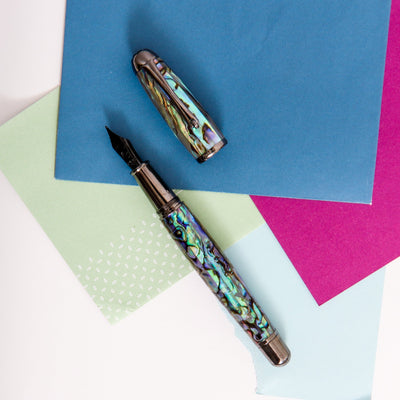 Monteverde-Super-Mega-Abalone-&-Gunmetal-Fountain-Pen-With-Black-Nib