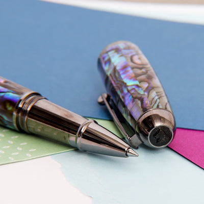 Monteverde-Super-Mega-Abalone-&-Gunmetal-Rollerball-Pen-Tip-Details