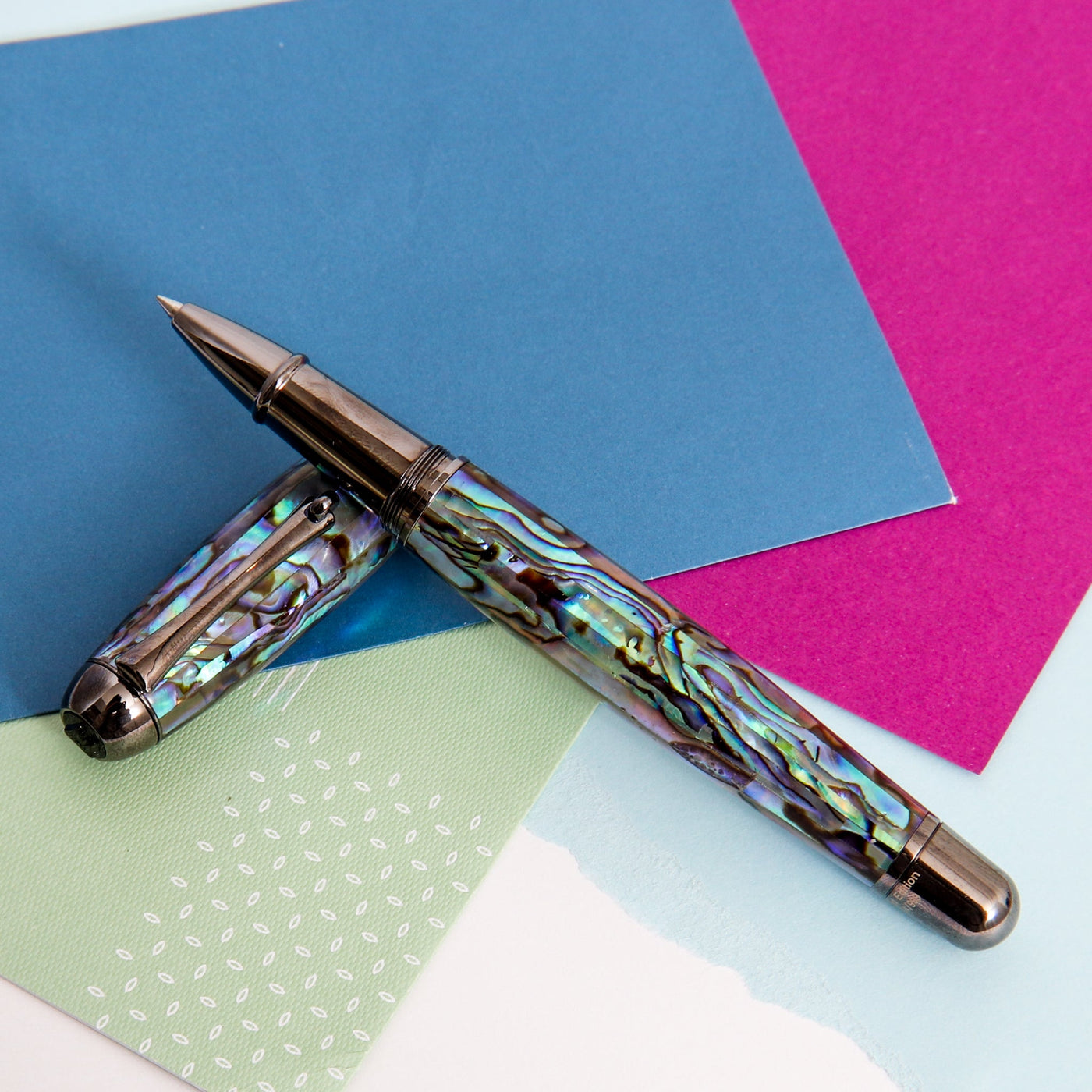 Monteverde-Super-Mega-Abalone-&-Gunmetal-Rollerball-Pen