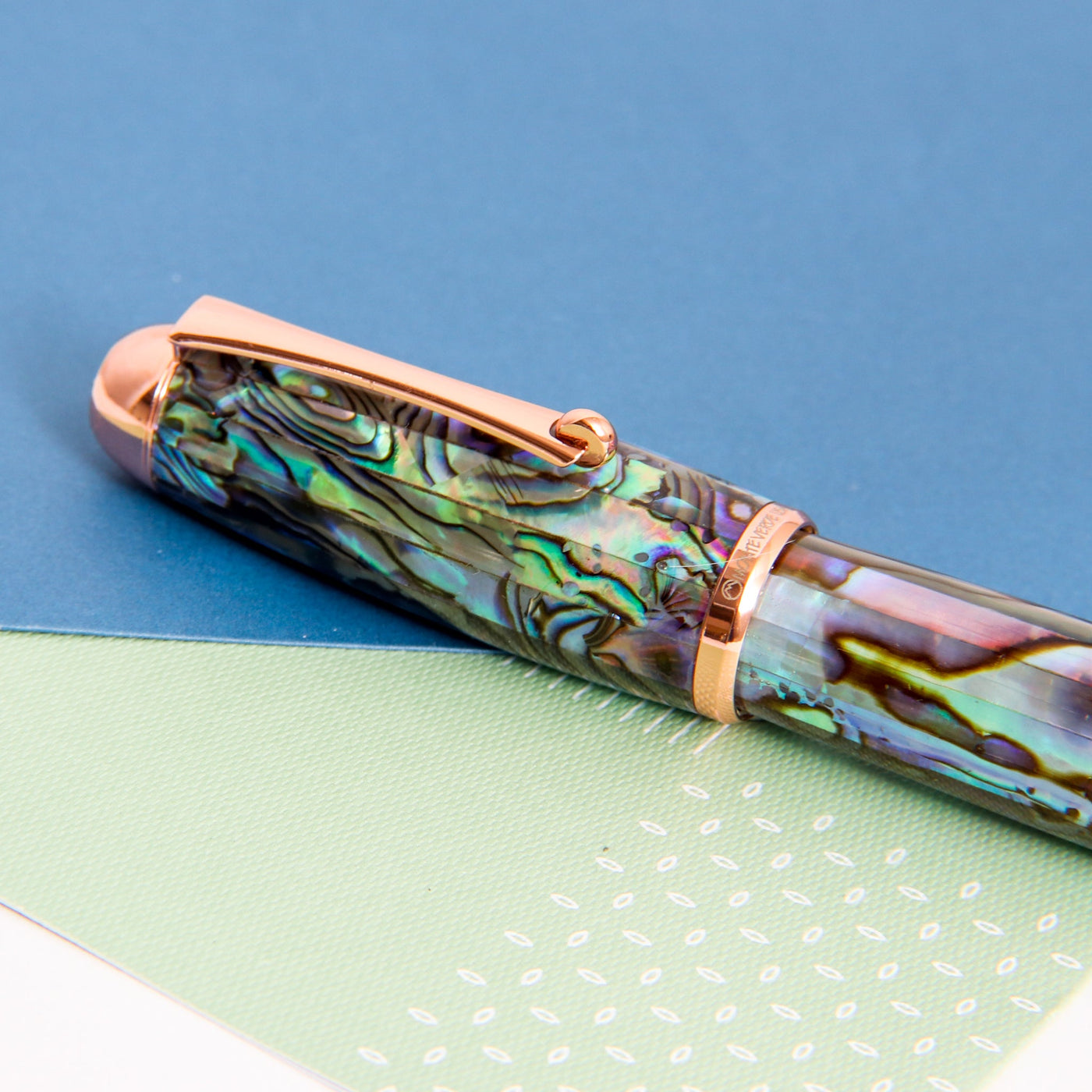 Monteverde-Super-Mega-Abalone-&-Rose-Gold-Fountain-Pen-Clip